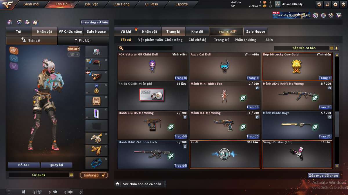 shop acc cf uy tin gia re